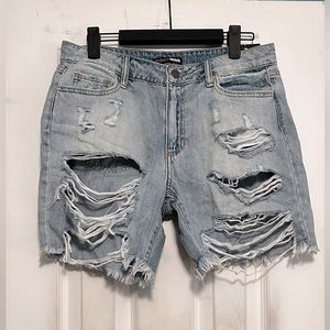 Fashion Nova Distressed Shorts.